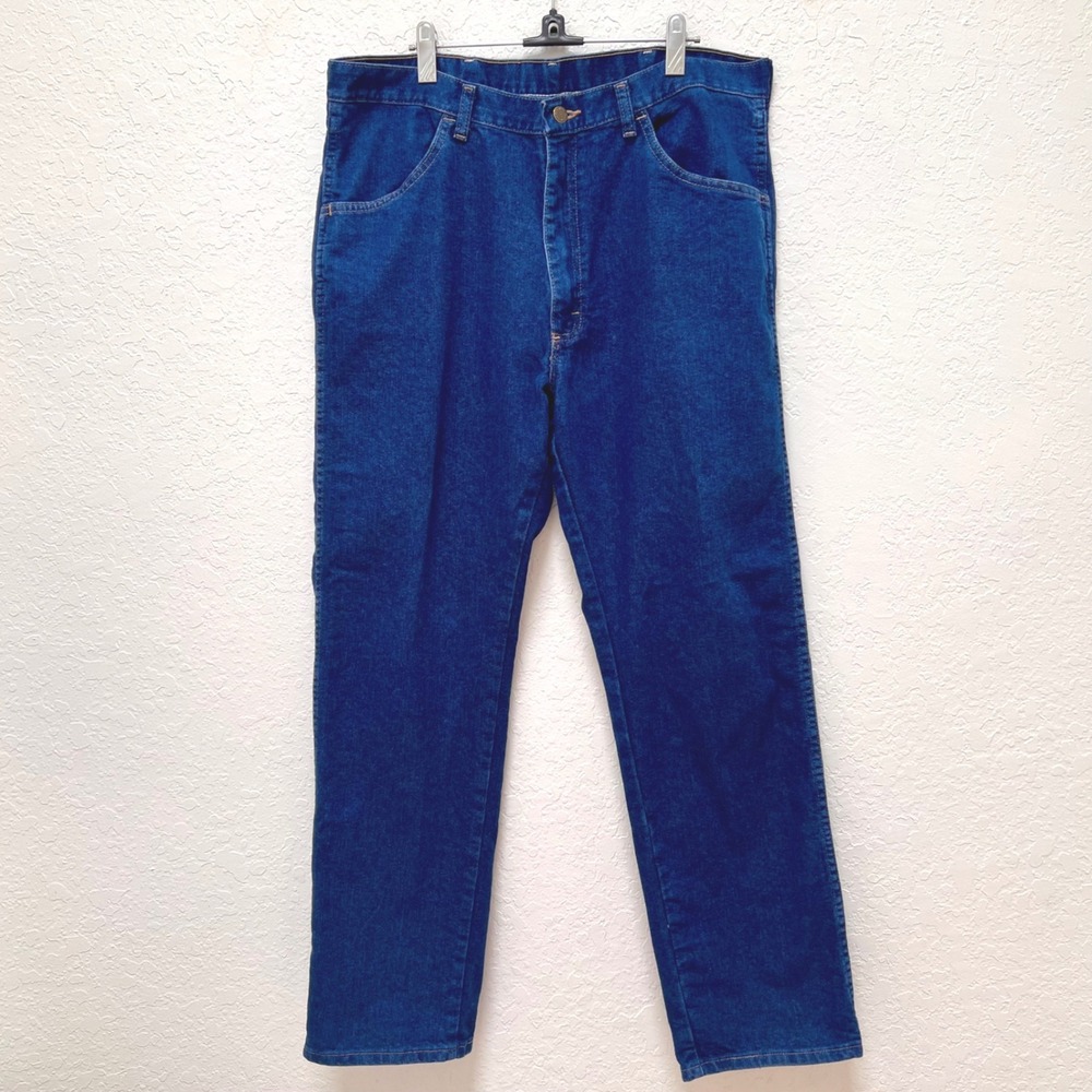 Wrangler‎ Authentic Jeans Regular Fit Medium Wash Denim 36x32 Western Casual